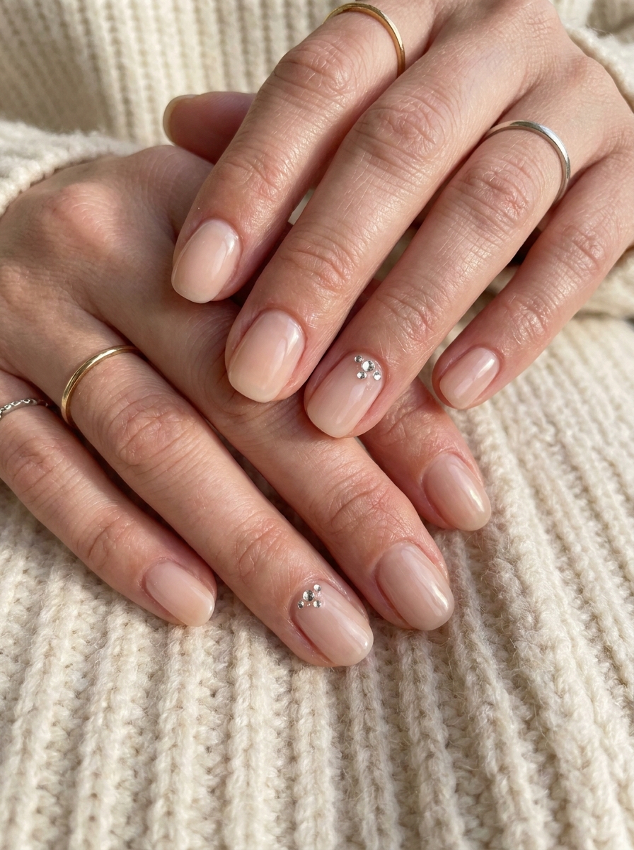White Marble Outline Nails